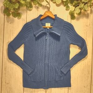 St. John's Bay Cobalt Blue Zip Cardigan